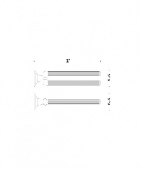 Полотенцедержатель COLOMBO DESIGN HERMITAGE B3312 двойной