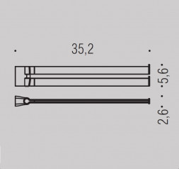 Полотенцедержатель COLOMBO DESIGN TRENTA B3012.NM двойной