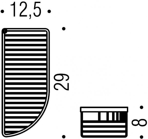 Полочка корзинка COLOMBO DESIGN ANGOLARI B9608 одинарная