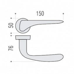 Дверная ручка Colombo MADI AM31RSB хром матовый