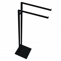 Стойка COLOMBO DESIGN MINI Q B5038.NM с полотенцедержателем двойным цвет черный матовый