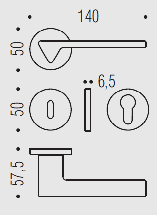 Дверная ручка Colombo AMA MF11RSB хром