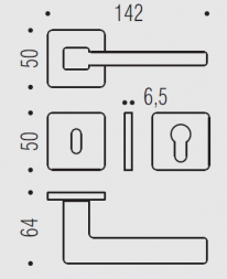 Дверная ручка Colombo ESPRIT BT11R хром