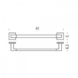 Полотенцедержатель COLOMBO DESIGN BASICQ B3709 широкий