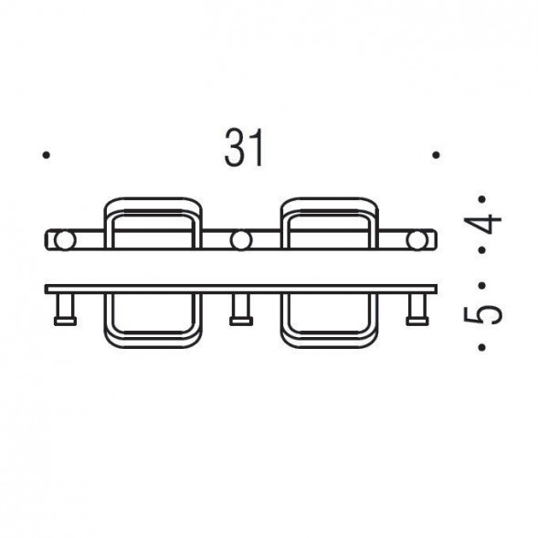 Крючок COLOMBO DESIGN TIME W4237 Пятерной