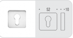 Накладка под цилиндр Colombo Rosetta PT13 белый матовый