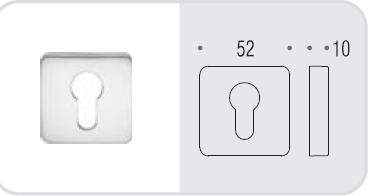 Накладка под цилиндр Colombo Rosetta PT13 белый матовый