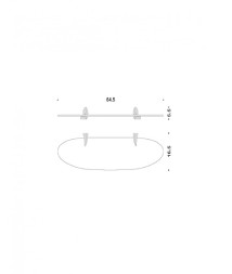 Полочка COLOMBO DESIGN LINK B2416 стеклянная