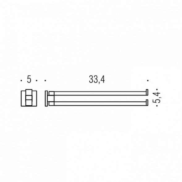 Полотенцедержатель COLOMBO DESIGN BASICQ B3712 двойной