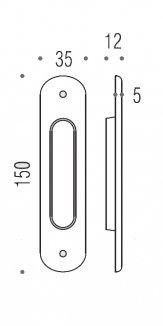 Ручка Colombo CD211 для раздвижной двери хром матовый
