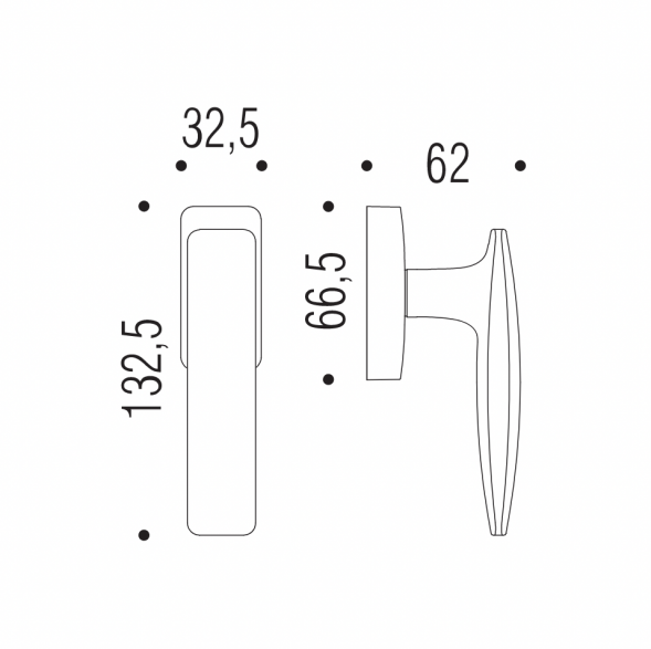Colombo BOLD PT12 DK/SM-CR ручка для окна - хром / 1 шт.