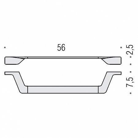 Полотенцедержатель COLOMBO DESIGN ALIZE B2510 широкий