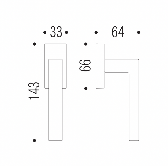 Colombo ELLESSE BD22 DK/SM-CM ручка для окна - матовый хром / 1 шт.