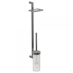 Стойка COLOMBO DESIGN PLANETS B9823 настенная с держателем туалетной бумаги и ершиком