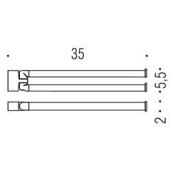 Полотенцедержатель COLOMBO DESIGN LULU B6212.GOLD двойной