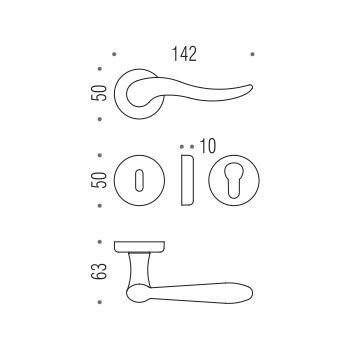 Дверная ручка Colombo PETER ID11RSB золото