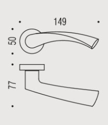 Дверная ручка Colombo FLESSA CB51RSB хром матовый