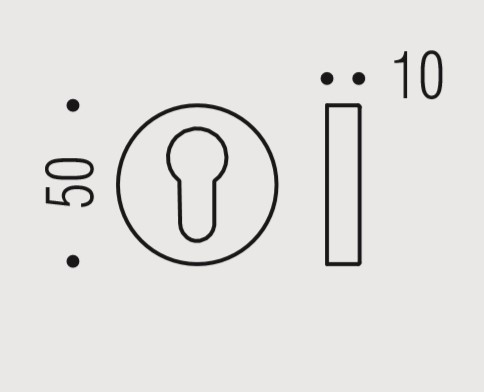 Накладка под цилиндр Colombo Rosetta CD43 GB никель матовый