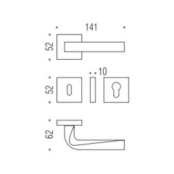 Дверная ручка Colombo PRIUS MA11R хром