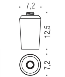 Запасная колба для диспенсера мыла Colombo Road стекло B9379