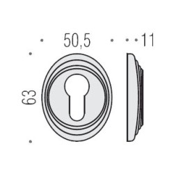 Накладка под цилиндр Colombo Rosetta DB13 бронза