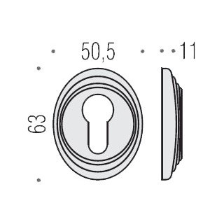 Накладка под цилиндр Colombo Rosetta DB13 бронза