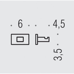 Крючок COLOMBO DESIGN LOOK LC27.GM одинарный