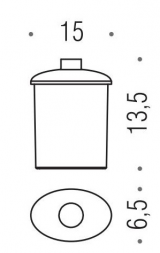 Запасная колба Colombo Land для дозатора жидкого мыла матовое стекло B9360