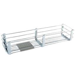 Полочка корзинка COLOMBO DESIGN ANGOLARI B9633.HPS1 одинарная с металлической полочкой , нержавеющая сталь
