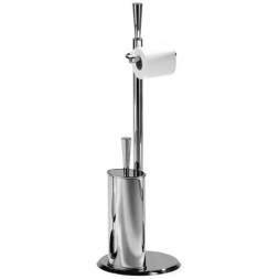 Стойка COLOMBO DESIGN ISOLE B9407N напольная с держателем туалетной бумаги и ершиком