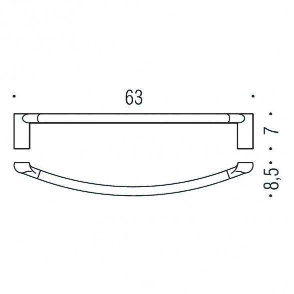 Полотенцедержатель COLOMBO DESIGN LUNA B0110 широкий 63 см