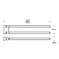 Полотенцедержатель COLOMBO DESIGN LUNA B0112 двойной поворотный