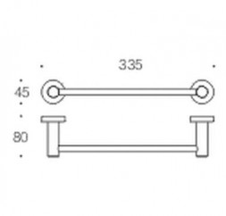 Полотенцедержатель COLOMBO DESIGN PLUS W4909.VL широкий