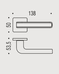 Дверная ручка Colombo TECNO MO11RSB хром матовый/хром