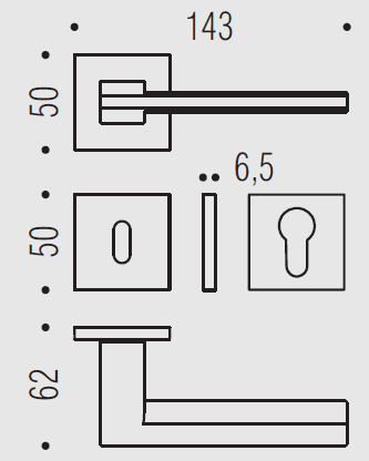 Дверная ручка Colombo ELECTRA MS11R хром