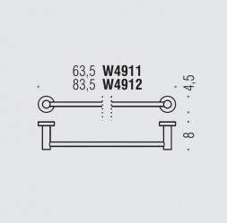 Полотенцедержатель COLOMBO DESIGN PLUS W4911.BM широкий