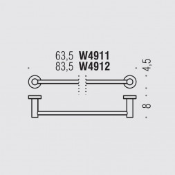 Полотенцедержатель COLOMBO DESIGN PLUS W4912 широкий