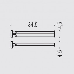 Полотенцедержатель COLOMBO DESIGN PLUS W4913 двойной