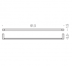 Полотенцедержатель COLOMBO DESIGN MINI Q B5011 широкий цвет хром