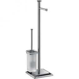 Стойка COLOMBO DESIGN PORTOFINO B3218 напольная с держателем туалетной бумаги и ершиком