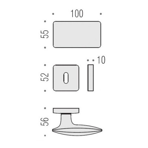 Дверная ручка Colombo BOLD PT15RSB хром