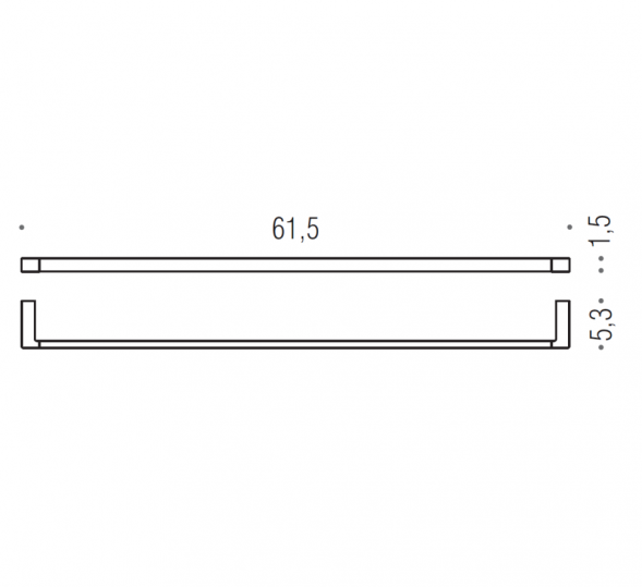 Полотенцедержатель COLOMBO DESIGN MINI Q B5011.HPS1 широкий цвет нержавеющая сталь