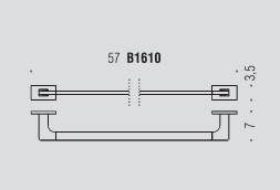 Полотенцедержатель COLOMBO DESIGN LOOK B1611.NM широкий