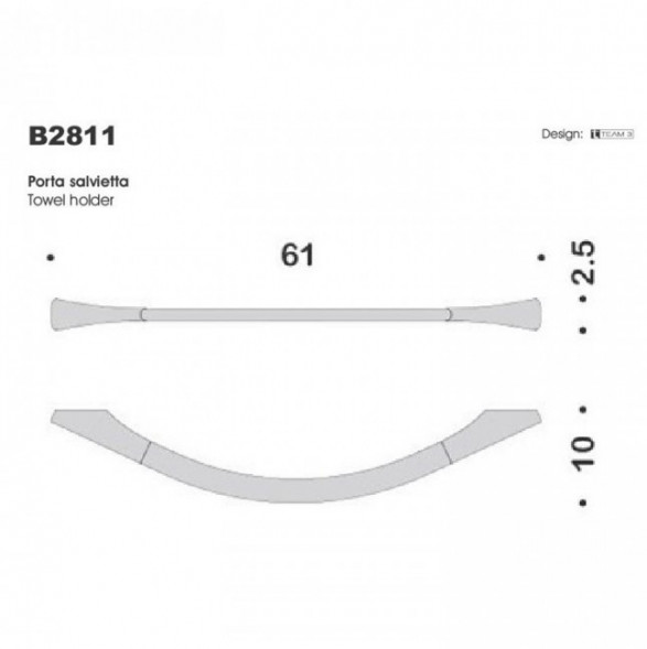 Полотенцедержатель COLOMBO DESIGN LAND B2811 широкий