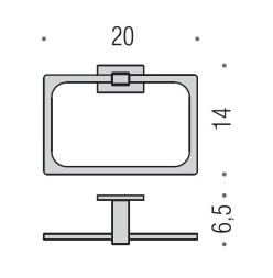 Полотенцедержатель COLOMBO DESIGN LOOK B1631 кольцо