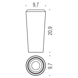 Запасная колба для ёршика Colombo Road стекло B8050