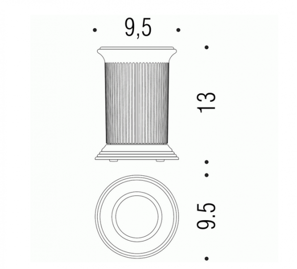 Стакан COLOMBO DESIGN HERMITAGE B3341 BR настольный