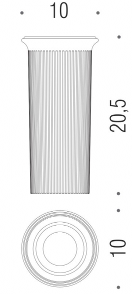 Запасная колба для ёршика Colombo Hermitage стекло B3350