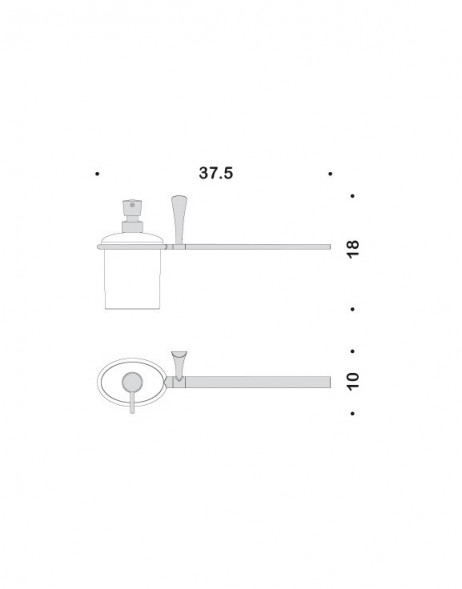 Полотенцедержатель с дозатором COLOMBO DESIGN LAND B2874SX настенный
