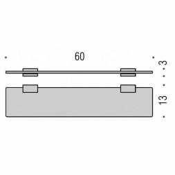 Полочка COLOMBO DESIGN LOOK B1616 стеклянная
